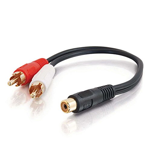 C2g 6in Value Series One Rca Female To Two Rca Male Y-cable - Rca Female - Rca Male - 6 - Black