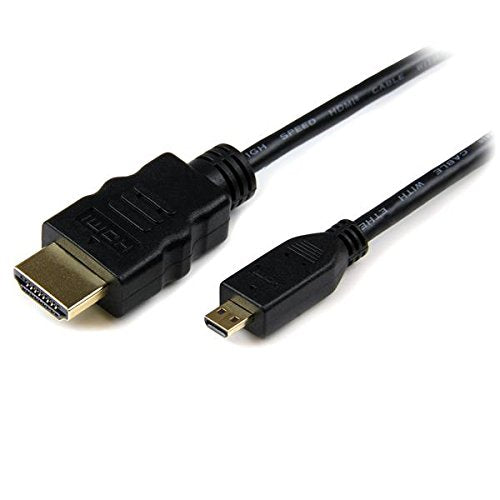 StarTech.com HDMIADMM3 High Speed HDMI Cable with Ethernet HDMI to HDMI Micro, M/M, 3-Feet (Black)