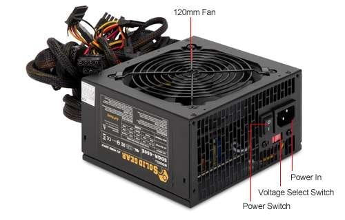 Solid Gear ATX12V/EPS12V 650-Watts Power Supply, Black SDGR-650E