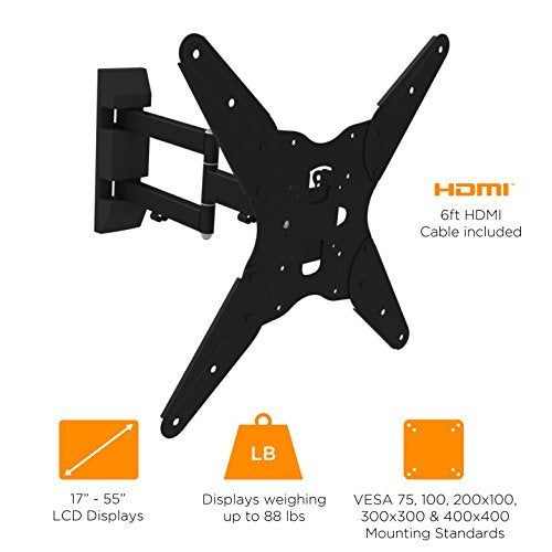 Ematic Component Wall Mount Kit with Cable Management for DVD Players, DVRs and Gaming Systems
