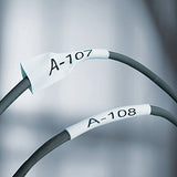 DYMO Rhino Heat Shrink Tube, Black Type on White, 1-Inch (1805443)