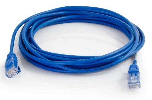 C2G 01025 Cat5e Cable - Non-Booted Unshielded Slim Ethernet Network Patch Cable, Blue (6 Feet, 1.82 Meters)