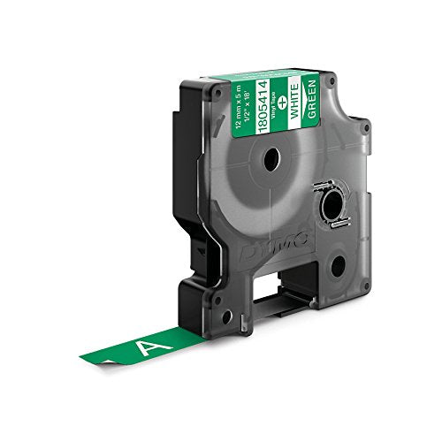 Dymo Rhino Tape Vinyl Label Cassette, 1/2-Inch 12mm, Green (1805414)