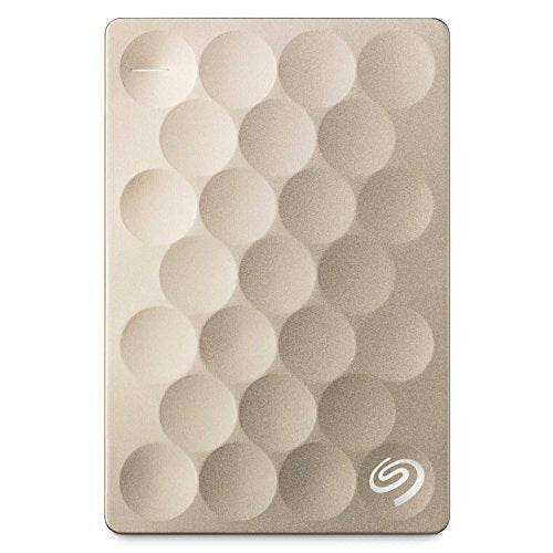 Seagate Backup Plus Ultra Slim 1TB Portable External Hard Drive, Gold (STEH1000101)
