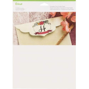 Cricut Printable Adhesive Paper - Letter - 8 1/2" x 11" - 5 Sheet - Clear