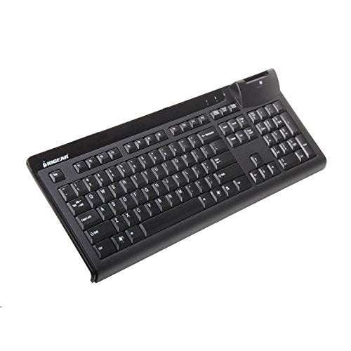 IOGEAR 104-Key Keyboard with Integrated Smart Card Reader, GKBSR201