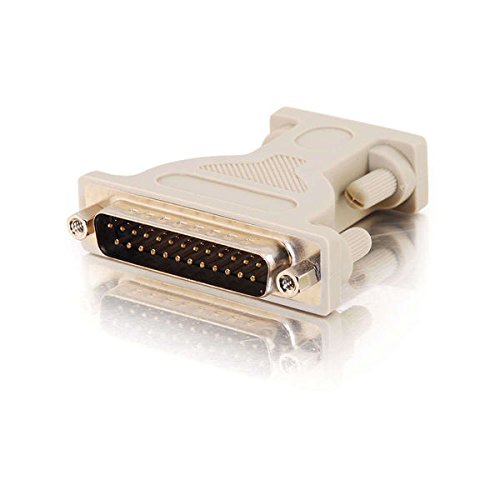 C2G 02446 DB9 Female to DB25 Male Serial RS232 Adapter, Beige