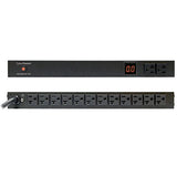 CyberPower PDU20M2F12R Metered PDU, 100-125V/20A, 14 Outlets, 1U Rackmount