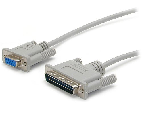StarTech.com 10 ft Cross Wired DB9 to DB25 Serial Null Modem Cable - F/M - Null modem cable - DB-9 (F) to DB-25 (M) - 10 ft - SCNM925FM