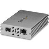 StarTech.com 10Gb Ethernet Fiber Media Converter - Open SFP+ Slot - Fiber to Copper Media Converter (MCM10GSFP)