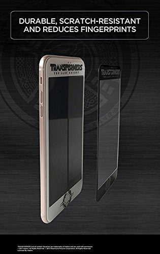 Transformers: Licensed Screen Protector - White Frame - for iPhone 7, iPhone 8, Tempered Glass, 3D Curve Edge Full Screen Coverage, Premium HD Clear 9H Hardness - Swordfish Tech