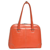 McKlein 96650 USA Avon 15" Leather Ladies' Laptop Briefcase Orange