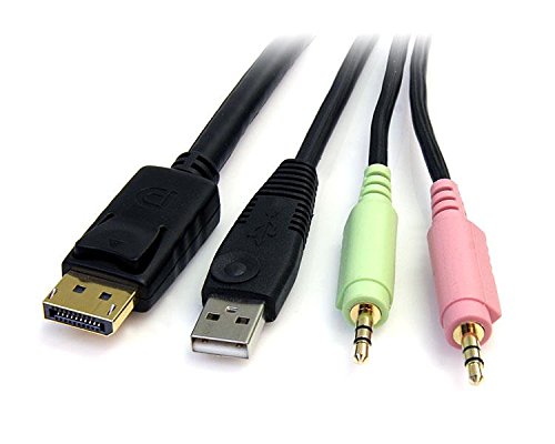 Startech Cable Kvm Displayport Usb - 4-en-1 - 1 8