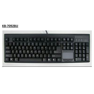 Solidtek ACK-540ALU Portable Mini Keyboard Aluminum PS/2 w/ Touch Pad