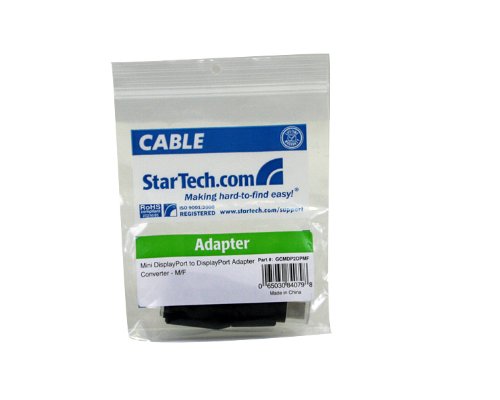 StarTech.com Mini DisplayPort to DisplayPort Adapter Converter - Mini DP (m) to DP (f) Converter Adapter (GCMDP2DPMF)