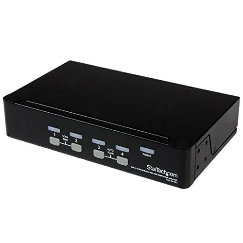 Startech.com 4 Port 1u Rackmount Usb Kvm Switch With Osd - 4 Port - 1u - Rack-mountable - Rohs Comp
