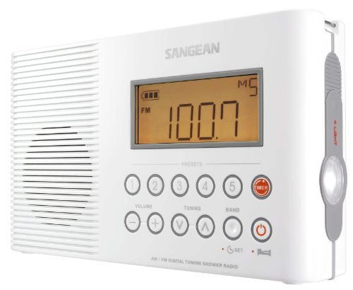 Sangean H201 AM/FM/Weather, Digital Tuned Waterproof/Shower Radio