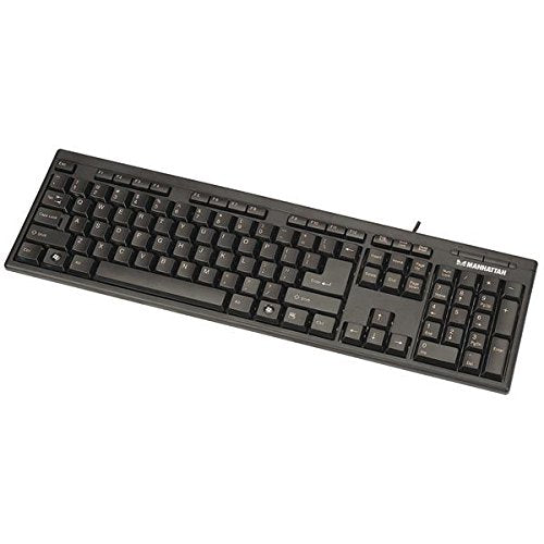 Manhattan Enhanced Keyboard PS/2 Black Boxtimber
