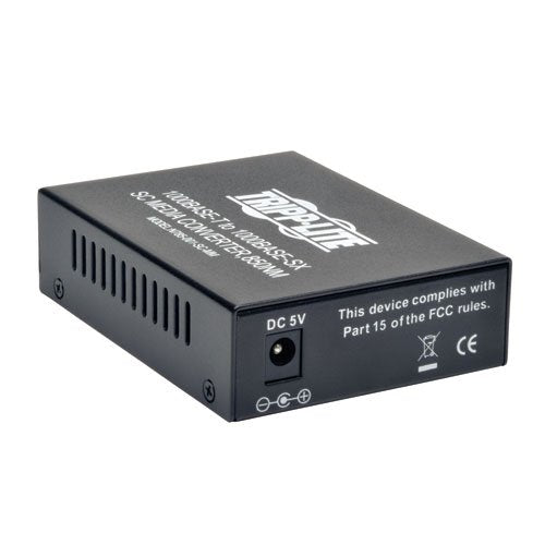 Tripp Lite N785-001-SC-MM SC Multimode Fiber Media Converter Gigabit 10/100/1000 RJ45 Black