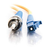 C2G 37116 OS2 Fiber Optic Cable - LC-ST 9/125 Simplex Single-Mode PVC Fiber Cable, Yellow (16.4 Feet, 5 Meters)