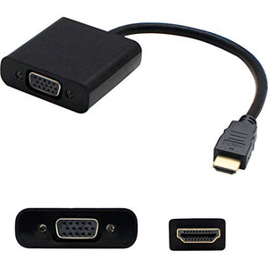AddOn 8in HP H4F02UT#ABA Compatible HDMI Male to VGA Female Black Active Adapter Cable