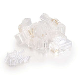 C2G 27573 Cat5e RJ45 Modular Plug (with Load Bar) for Round Solid/Stranded Cable Multipack (25 Pack) Clear