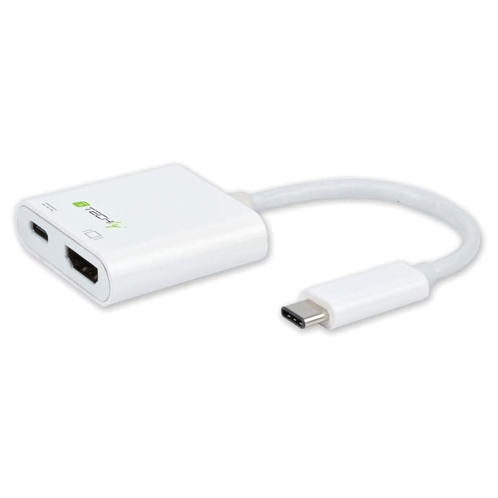 TECHLY iadap usb31-hu31 USB Type C HDMI/USB C White Cable Adapter - (USB Cable Adapter Type C, HDMI/USB C, Male/Female, 0.15 m, White)