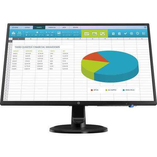 HP 23.8" inch Full HD IPS Monitor~1920x1080~1000:1~250cd/m², 5ms~0.275mm~16.7M Colors~16:9~HDCP~VGA~HDMI~VESA Mount~22W~Black