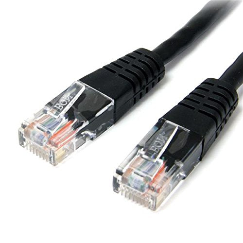 StarTech.com M45PATCH15BK Black Molded RJ45 UTP Cat 5e Patch Cable, 15-Feet