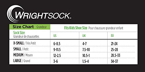 WrightSock Kids Coolmesh II Crew Size Medium (Green/Blue)