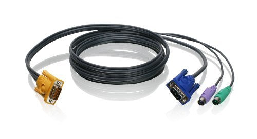 IOGEAR USB KVM Bonded Cable with USB and VGA Connections (G2L5203UTAA)