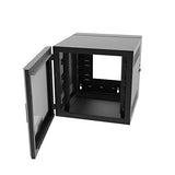 C2G 18RU Swing-Out Wall-Mount Cabinet with Plexiglass Door, Black (SWM18RUPL-26-26)