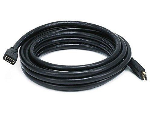 Monoprice Commercial Extension 25ft 24AWG CL2 Standard HDMI Cable With Ethernet Male to Female Extension - Black