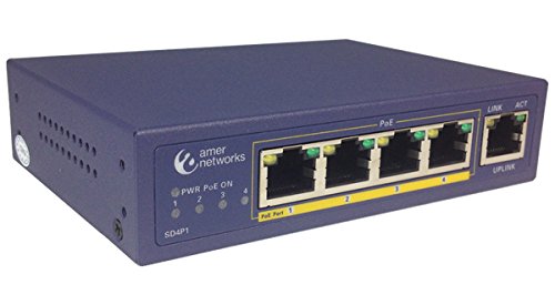 Amer - Switch - 5 Ports - Desktop, Wall-Mountable - Black (SD4P1)