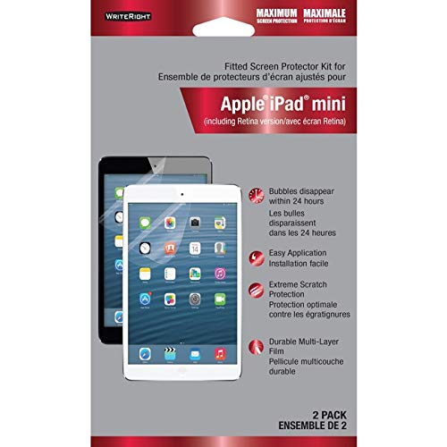 2PK WRITERIGHT SCREEN PROTECTOR MAX PROTECTION FOR IPAD MINI
