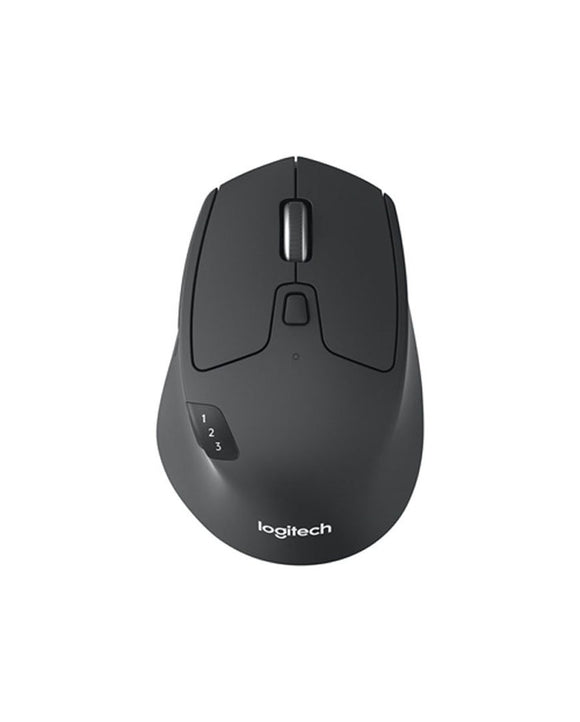Logitech M720 Triathalon Multi-Device Wireless Mouse - Easily Move Text, Images and Files Between 3 Windows and Apple Mac Computers Paired with Bluetooth or USB, Hyper-Fast Scrolling, Black