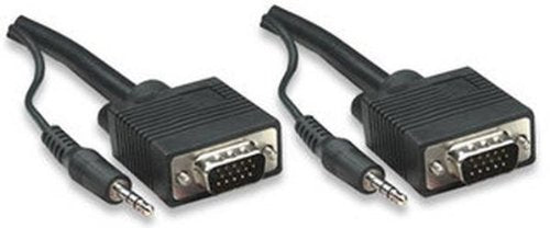Manhattan SVGA Cable MM with Audio - 50ft, BK