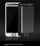 Transformers: Licensed Screen Protector - Black Frame - for iPhone 7, iPhone 8, Tempered Glass, 3D Curve Edge Full Screen Coverage, Premium HD Clear 9H Hardness - Swordfish Tech