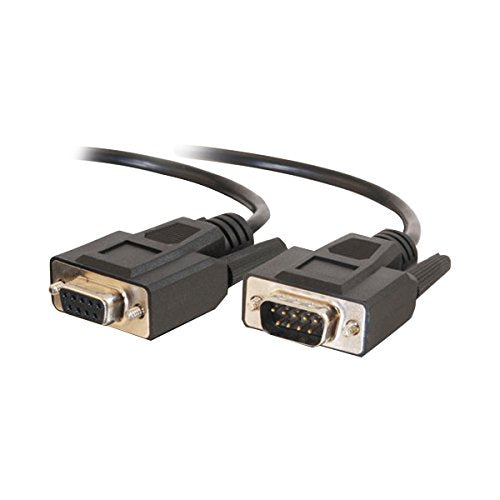 C2G 52034 DB9 M/F Serial RS232 Extension Cable, Black (50 Feet, 15.24 Meters)