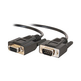 C2G 52034 DB9 M/F Serial RS232 Extension Cable, Black (50 Feet, 15.24 Meters)
