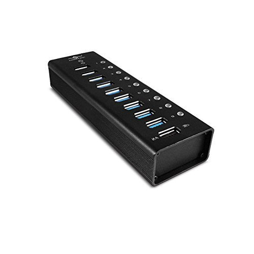 Vantec Aluminum 10-Port USB 3.0 Hub with Power Adapter (UGT-AH100U3)