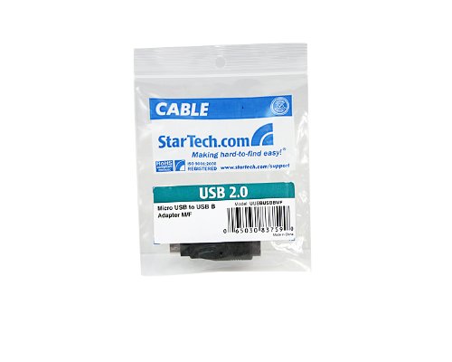 StarTech.com Micro USB to USB B Adapter M/F - Micro USB (M) to USB (F) Converter (UUSBUSBBMF)