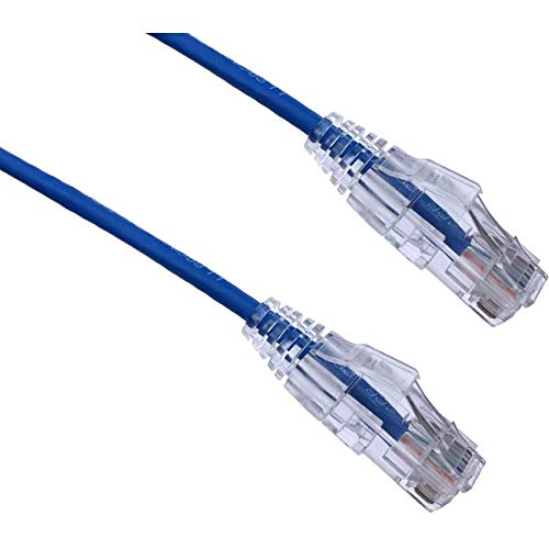 Axiom 1FT CAT6A BENDNFLEX Ultra-Thin SNAGLESS Patch Cable 650MHZ (Blue)