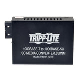 Tripp Lite N785-001-SC-MM SC Multimode Fiber Media Converter Gigabit 10/100/1000 RJ45 Black