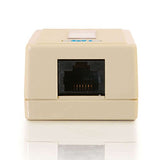 C2G 03834 1-Port Cat5e Surface Mount Box, Ivory