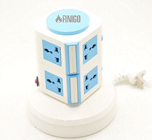 FINIGO 7-outlet Surge Protector & 2-port Universal USB Family Charging Station w/ Surge & Overload Protection for All Electronic Devices Including : Iphone , Ipad , Android Devices , Samsung , and More