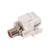 Cables to Go - 28743 - Snap-in Red RCA Keystone Module White