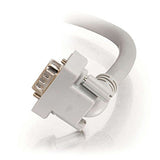 C2G 52000 VGA Cable - Premium Shielded HD15 SXGA M/M Monitor Cable with 90° Upward-Angled Male Connector, Gray (1 Foot, 0.30 Meters)