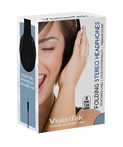 VisionTek 900937 Stereo Headphones, Black
