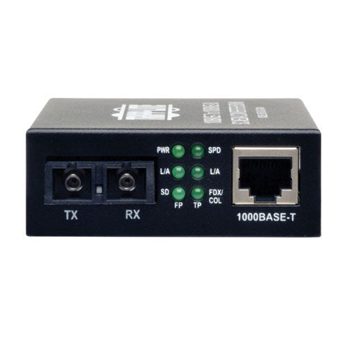 Tripp Lite N785-001-SC-MM SC Multimode Fiber Media Converter Gigabit 10/100/1000 RJ45 Black